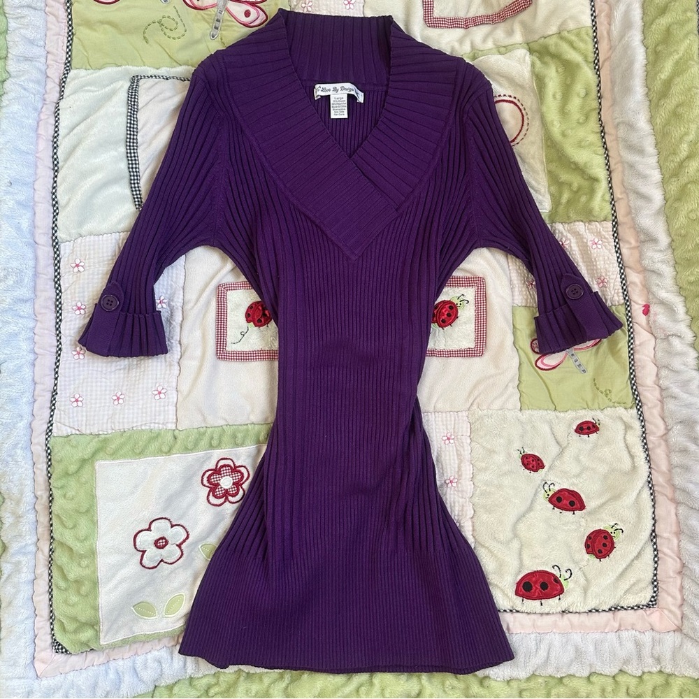 Y2K purple bodycon top